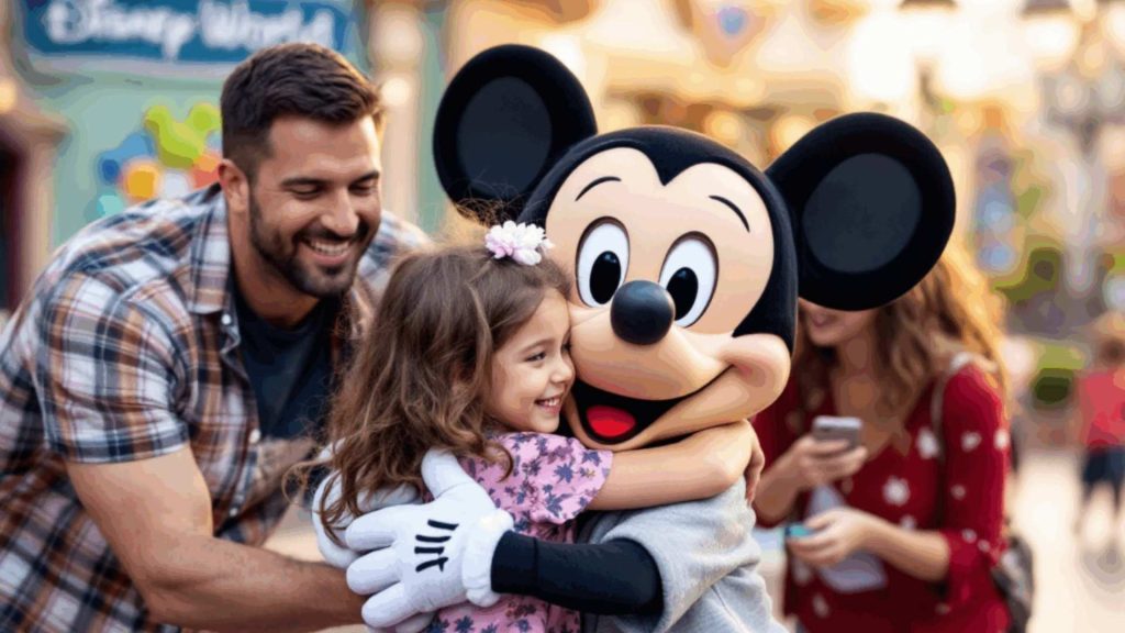Family enjoying Mickey Mouse