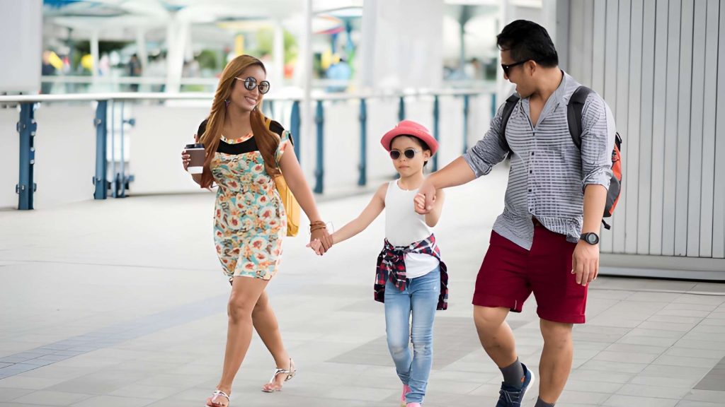 Tourists visiting Orlando theme parks